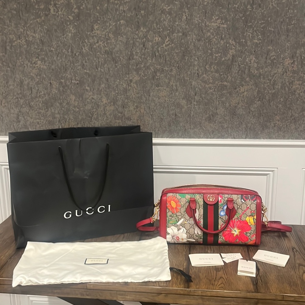 Gucci GG Flora Ophidia Top Handle Bag